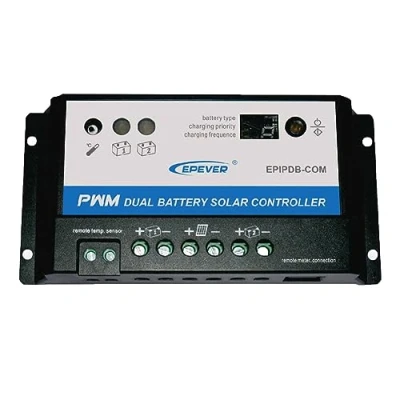 Immagine di SolaMr 20A PWM Regolatore di Carica Solare 12V/24V per Duo Batteria con Indicatore LED Camper, Roulotte e Barche EPIPDB COM 20