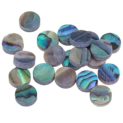 Immagine di Musiclily Pro 6,35mm Naturale Paua Abalone Shell Intarsi per Chitarra Tastiera Segnatasti Inlay Dots (Set di 20)
