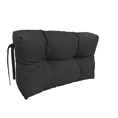 Immagine di chilly pilley Cuscino Trapuntato Per Mobili In Pallet Riempito Con Fiocchi Di Schiuma Divano Schienale Sedile Laterale Set (Cuscini Laterali 65 X 60 Nero)