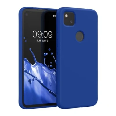 Immagine di kwmobile Custodia Compatibile con Google Pixel 4a Cover Back Case per Smartphone in Silicone TPU Protezione Gommata blu baltico
