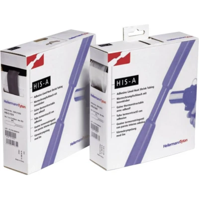 Immagine di HellermannTyton 308 11200 Termoretraibile con colla 12 mm 4 Restringimento:3:1 5 m