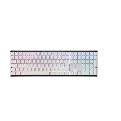 Immagine di CHERRY MX 3.0S Wireless, Tastiera gaming meccanica senza fili con illuminazione RGB, Layout per la Germania (QWERTZ), Connessione Bluetooth, wireless o via cavo, Interruttori RED, Colore bianco