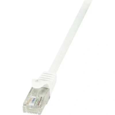 Immagine di LogiLink CP2031U RJ45 cavo di rete, patch CAT 6 U/UTP 1.00 m Bianco con protezione 1 pz.