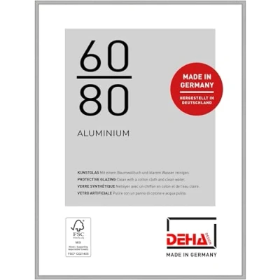 Immagine di DEHA Design cornice in alluminio Boston, 60x80 cm, Argento opaco