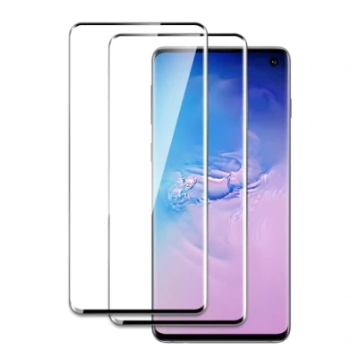 Immagine di 2 Pezzi Pellicola Vetro Temperato per Samsung Galaxy S10, 3D Curved Edge to Edge, Durezza 9H, Antiurto Antigraffio, Senza Bolle, Facile Installazione