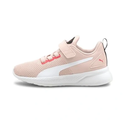 Immagine di Puma Flyer Runner Unisex Scarpe running neutre per bambini, Taglia: 34, White/lotus/paradise pink Tessuto / sintetico