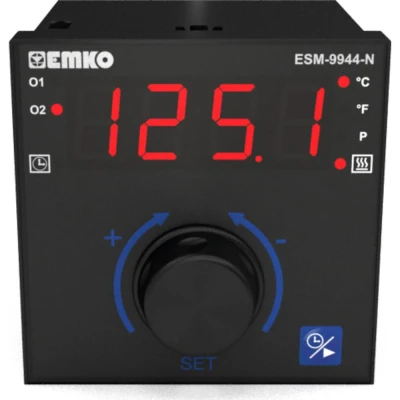 Immagine di Emko ESM 9944 N 2 punti, P, PI, PD, PID Termostato Pt100, J, K, R, S 200 fino A 1700 C Relè 7 A, 5 (L x L A) 96 mm