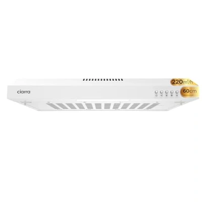 Immagine di CIARRA CAW6903A Cappa Aspirante 60 cm Sottopensile da Cucina con Pannello Argento LED Montaggio a Parete Ventola Estrattore