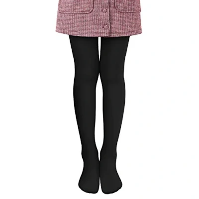 Immagine di L&amp;K II Collant per bambini estivi di danza classica con piede Calze morbide e comode elastici diversi colori 27251 (98 104, Nero)