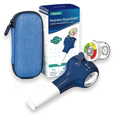 Immagine di Sonmol Dispositivo di esercizio Respiratorio per polmoni con custodia da viaggio Muscle Trainer Forza Polmonare Capacità Expander