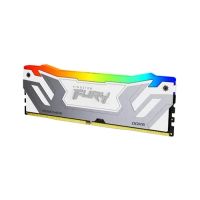 Immagine di Kingston Technology FURY Renegade RGB, 24 GB, 1 x DDR5, 288 pin DIMM (1 24GB, 8400 MHz, RAM DIMM), Memoria RAM, Bianco