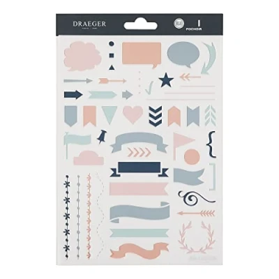 Immagine di D.I.Y with Toga Stencil con bandierine per Bullet Journal, in plastica Trasparente, 15 x 21 0,2 cm, LR002