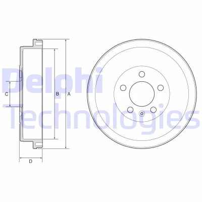 Immagine di DELPHI BF634 Freni a Tamburo senza anello sensore ABS, cuscinetto ruota, supporto 276 SKODA: Rapid Hatchback, Fabia 2