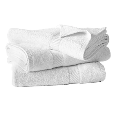 Immagine di De Witte Lietaer 194.875, Set di 3 teli doccia in cotone, Bianco (Blanc), 140 x 70 cm