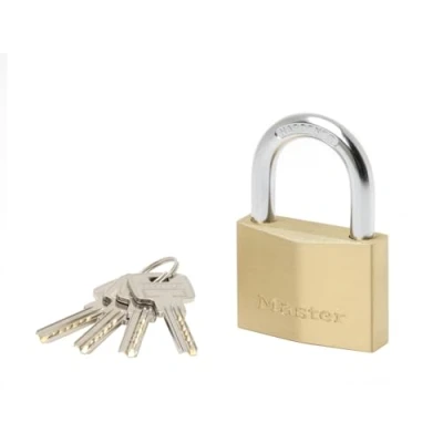 Immagine di Master Lock 2960EURD Lucchetto a Chiavi con Corpo Spesso in Ottone Massiccio, Oro, 8.8 x 6 2.1 cm