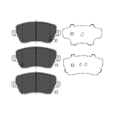 Immagine di KAVO PARTS KBP 8522 Kit pastiglie freno con segnalatore acustico usura SUZUKI: SWIFT 3, Splash, NISSAN: MICRA 4, 5, Note II Hatchback