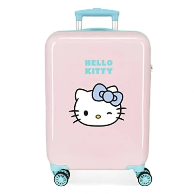 Immagine di Hello Kitty Wink Valigia da cabina rosa 38 x 55 20 cm Rigida ABS chiusura a combinazione laterale 34 L 2 kg 4 ruote doppie equipaggiamento mano