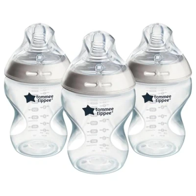 Immagine di Biberon PP con autosterilizzazione Natural Start, 0 mesi+, 260 ml, 3 pz, Tommee Tippee