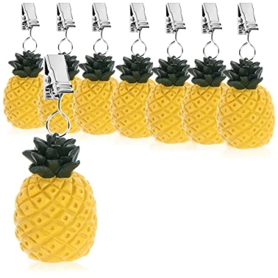 Immagine di com four® 8X Pesi per tovaglie tovaglia Resistenti alle intemperie con Clip Design ad Ananas ca. 40 gr (8 Pezzi 40g)