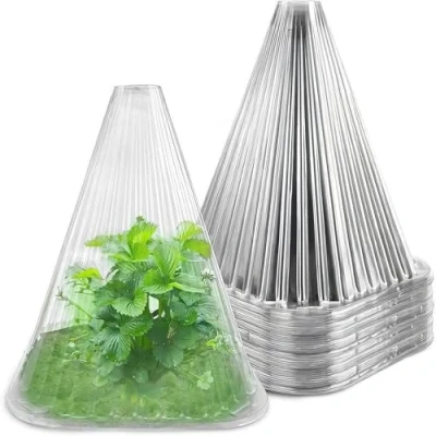 Immagine di KAHEIGN 20 Pezzi Campane per Piante da Giardino, 22CM x 19CM Copertura Campana in Plastica Mini Serra Riutilizzabile Protezione Sole Neve Gelo Lumache Uccelli Insetti (Chiaro)