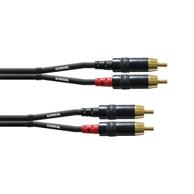 Immagine di Cordial CFU1,5CC Audio Cavo adattatore [2x Spina RCA 2x RCA] 1.50 m Nero