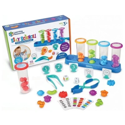 Immagine di Learning Resources Set Silly Science per l’ordinamento e la motricità fine, Giocattoli STEM Bambini, Gioco educativo, età prescolare, 55 Pezzi, dai 3 Anni in avanti, Multi, LER5542