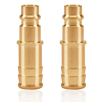Immagine di Passacavo di accoppiamento aria compressa 2 pezzi 9 mm ottone DN13 tappo raccordo per tubo connettore valvola filettato