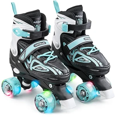 Immagine di Apollo Super Quad X PRO pattini a rotelle LED per bambini e ragazzi 4 ruote ideali principianti comodi bambine Disponibili in diverse misure