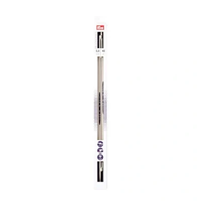 Immagine di Prym Ferri da Maglia ergonomici a Punta Singola (Coppia) 5 mm x 40 cm di Lunghezza, Metallo, Multi Colour, Taglia Unica