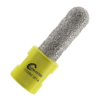 Immagine di Fresa Diamantata 15mm per Allargamento Sagomatura Rifilatura di Fori Esistenti in Piastrelle Porcellana Ceramica Marmo Granito Pietra Artificiale M14 Filettatura SANLEETEK