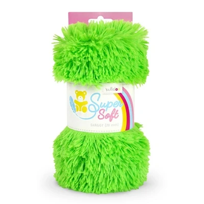 Immagine di Tessuto di peluche, linea: SHAGGY, metraggio 75x100 cm, colore: verde lime, lunghezza del pelo: 20 mm, certificazione EN71 3 e EN 71 9