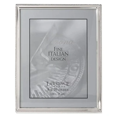 Immagine di Lawrence Cornici Bead Border Design, 8x10, Argento
