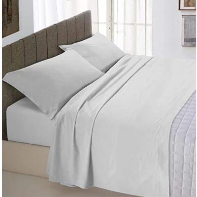 Immagine di Italian Bed Linen Max Color Completo Letto, 100% Cotone, Grigio Chiaro, 2 Posti