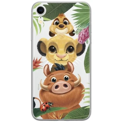 Immagine di ERT GROUP custodia per cellulare Apple Iphone XR originale e con licenza ufficiale Disney, modello Simba &amp; Friends 003 adattato alla forma dello smartphone, parzialmente trasparente