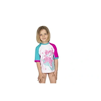 Immagine di Mares Seaside Shield Kid; Maglia Rashguard Protettiva a Maniche Corte Bambini, Rosa, L