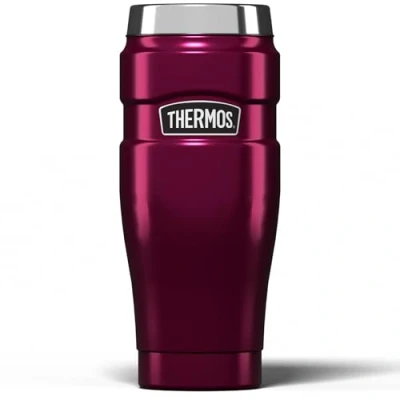 Immagine di Thermos Bicchiere Viaggio in Acciaio Inox, 470 ml, Colore: Lampone