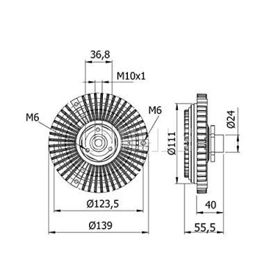 Immagine di MAHLE ORIGINAL CFC 46 000S Giunto Viscoso AUDI: A4 B6 Avant, B5 Sedan, VOLKSWAGEN: Passat GP Variant, Variant