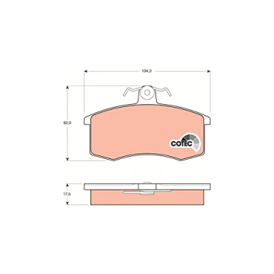 Immagine di TRW COTEC GDB469 Kit pastiglie freno Non predisposto per contatto segnalazione usura con bulloni pinza accessori