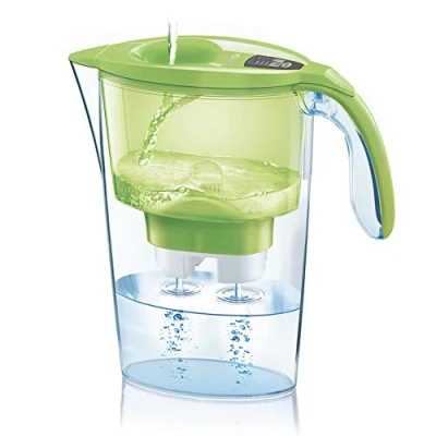 Immagine di Caraffa filtrante per acqua LAICA Stream line e 1x Bi Flux da 30 giorni Si adatta all&#039;interno del frigorifero, Coperchio a riempimento rapido, capacità totale 2,3l, filtrata 1,2l
