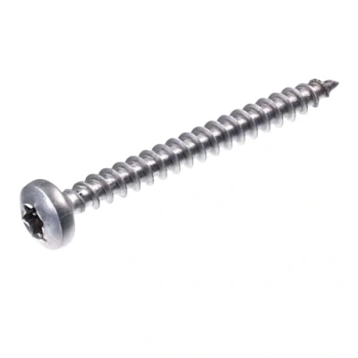 Immagine di SECCARO viti per truciolato testa semicircolare 6 x 60 mm, in acciaio inox V2A VA A2, legno con filettatura completa, TX/esagono incassato, 100 pezzi
