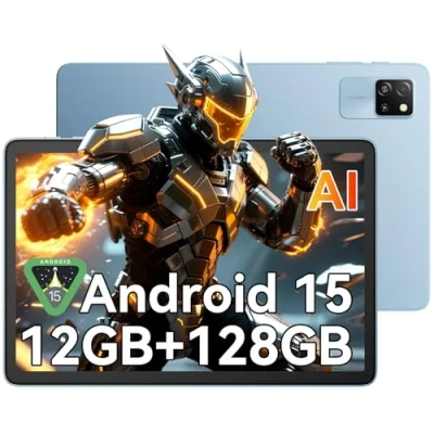 Immagine di Blackview Tablet Android 15 Tab60 WiFi 10 pollici PC Tablet, 12 GB (4 + 8 Expansión) RAM 128 ROM (2 TB TF), Octa Core 6, 1280 x 800 HD, Widevine L1, 5100 mAh, Dual Camera 5 MP MP, BT