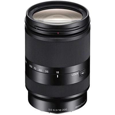 Immagine di Sony SEL 18200LE Obiettivo con Zoom 18 200 mm F3.5 6.3, Stabilizzatore Ottico, Mirrorless APS C, Attacco E, SEL18200LE, Nero