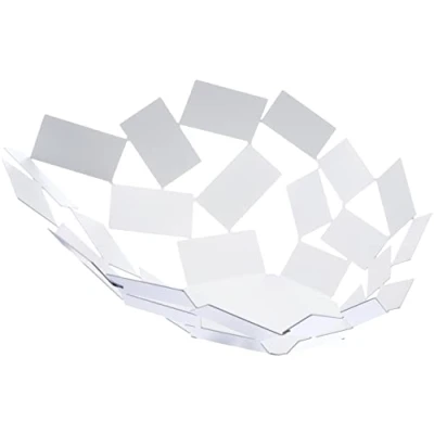 Immagine di Alessi La Stanza dello Scirocco MT03 W Centrotavola di Design in Acciaio Inossidabile 18/10 Colorato con Resina Epossidica, Bianco