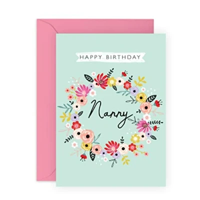 Immagine di biglietto di compleanno per nonna, grazioso auguri lei, da nipote e nipote, con divertenti adesivi, Central 23