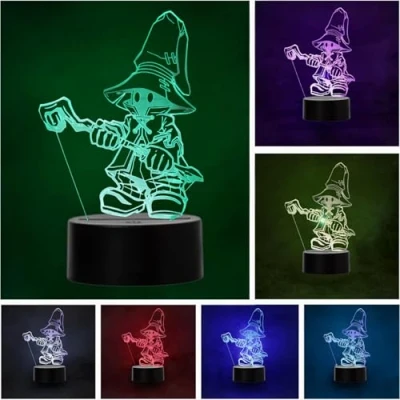 Immagine di Lampada LED Videogioco Vivi Final Fantasy 9 FFIX Cambia Colore USB Luce notturna e decorazione