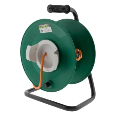 Immagine di Avvolgitore da giardino vuoto precablato in 3G1,5 mm² 70 cm per prolunga con taglio circuito termico Zenitech