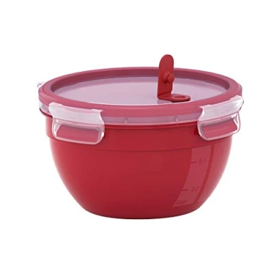 Immagine di EMSA N1060500 Clip &amp; Micro Contenitore per microonde, Colore: Rosso, Rotondo