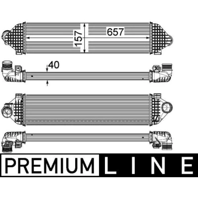 Immagine di MAHLE ORIGINAL CI 248 000P Intercooler FORD: S Max Mk1, Galaxy Mk2 MPV, VOLVO: V40 Hatchback