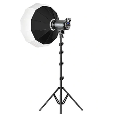 Immagine di Luce Video bicolore, GVM 100W Fotografia Illuminazione con Bowens Mount, Sistema di Controllo APP Lanterna Softbox Kit per YouTube Outdoor Studio, Dimmerabile 3200K 5600K, CRI 97+