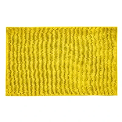 Immagine di Wenko Tappetino da bagno in ciniglia, lavabile, antiscivolo, per una posizione sicura bagno, morbido tappeto 100% poliestere, ad asciugatura rapida e igienico, 50 x 80 cm, giallo